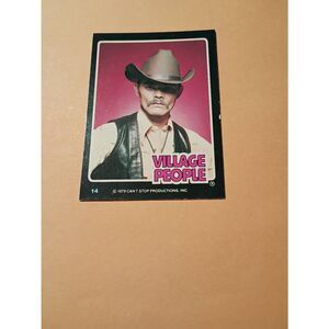 Vintage 1979 Village People Trading Card #14 Disco Era Vintage Music Collectible